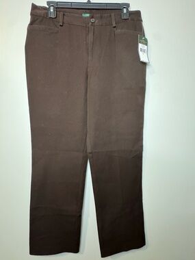 Lauren Ralph Lauren Brown Straight-Leg Women's Pants